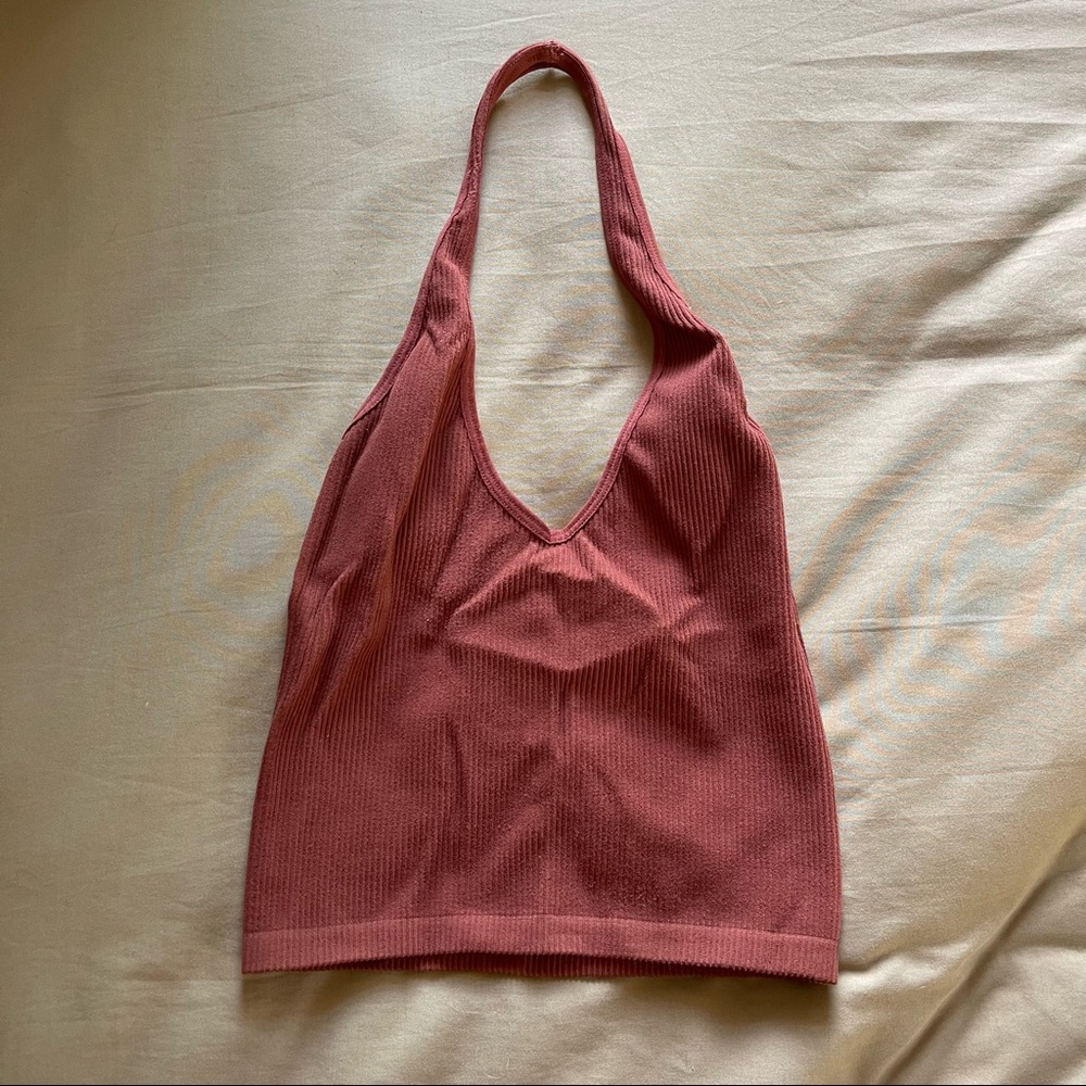 UO Seamless Ribbed Halter Top